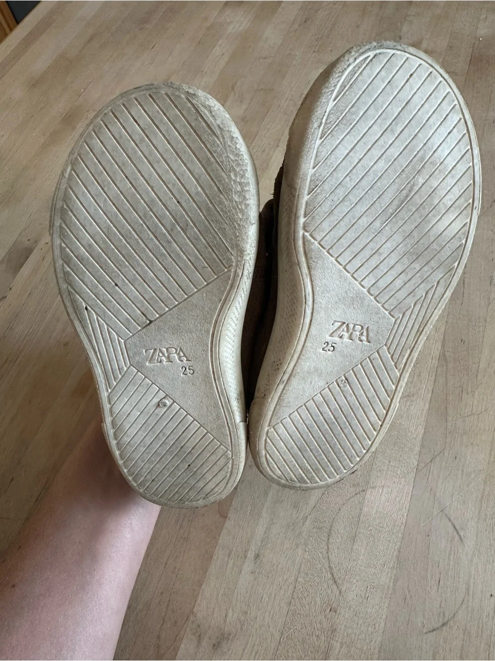 Zara Kids Brown Suede Velcro Sneakers